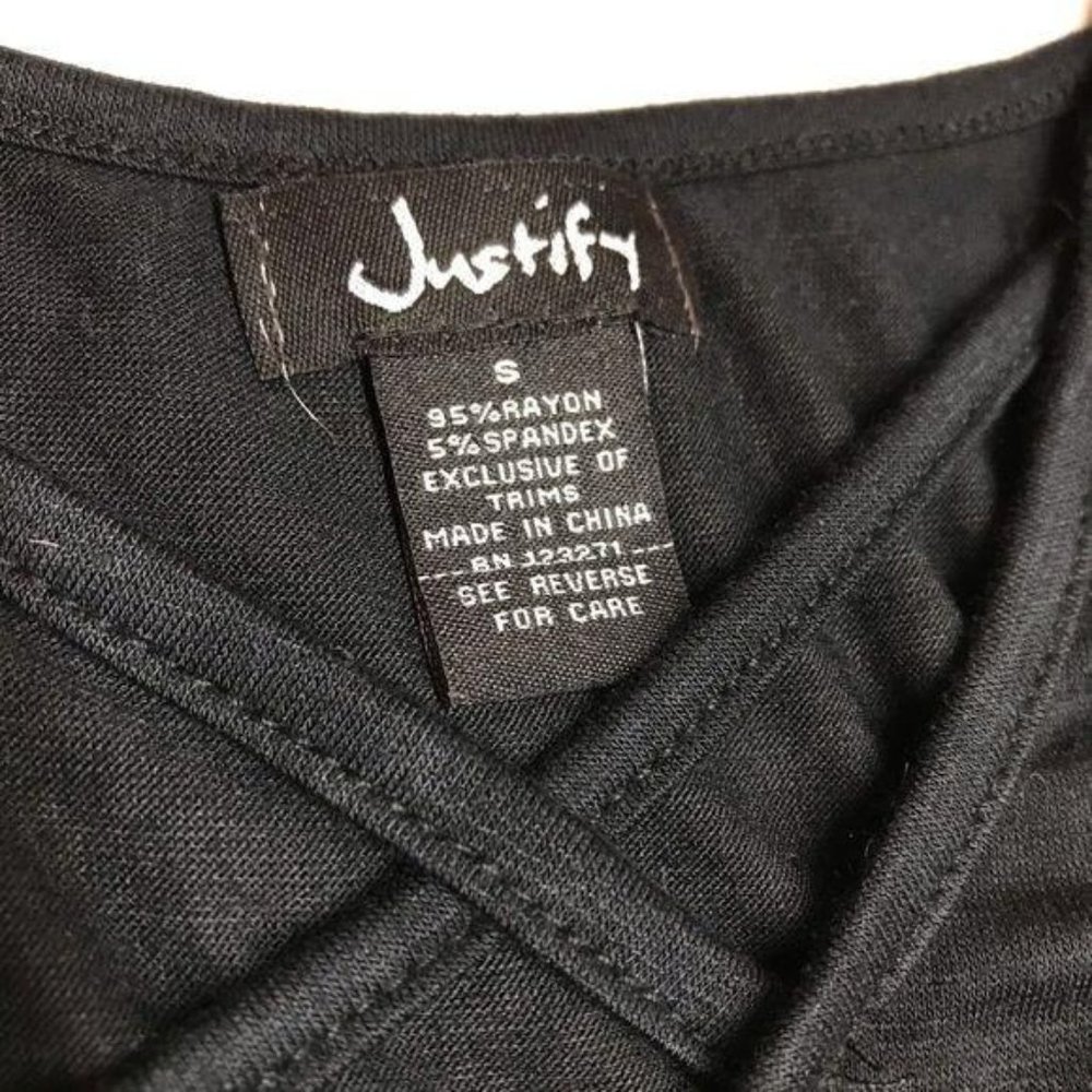 Justify Dance tank top black Casual Hip Hop Sleeveless performance Cami S - Picture 3 of 6